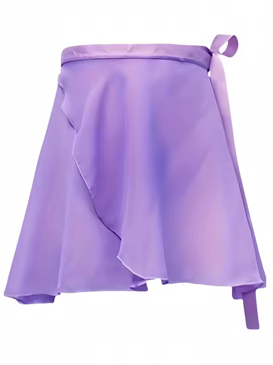 Falda corta de ballet de color sólido, falda de entrenamiento de gimnasia para práctica, falda de playa con envoltura de cadera, ropa de mujer. - 1