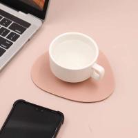 Juego de posavasos personales y sintéticos, mantel redondo de cuero para mesa de comedor, mantel de café aislado lavable resistente al calor - details 3