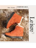 Botas de nieve cálidas antideslizantes para mujer, botines impermeables al aire libre, zapatos de senderismo de piel, zapatillas de felpa con cordones, Invierno - details 21