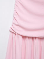 TRAFZA-vestido largo hasta el tobillo para mujer, vestido liso plisado con tirantes decorativos, elegante, ajustado, sin mangas, hasta el tobillo, 2025 - details 10