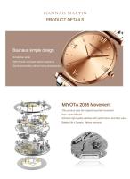 Reloj de Cuarzo Casual de Oro Roso para Damas Correa de Acero Inoxidable - details 7