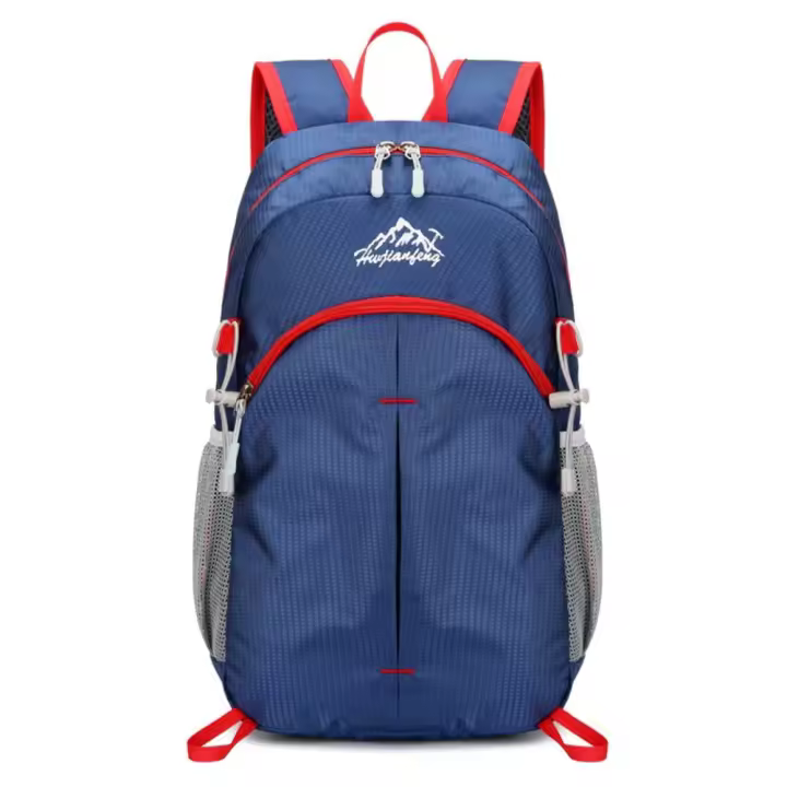 Mochila plegable de gran capacidad con cremallera, bolsa de montaña para exteriores, bolsas de almacenamiento de viaje impermeables, bolsa de nailon ligera para deportes - 1
