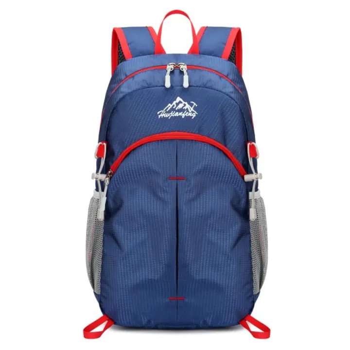 Mochila plegable de gran capacidad con cremallera, bolsa de montaña para exteriores, bolsas de almacenamiento de viaje impermeables, bolsa de nailon ligera para deportes - 1
