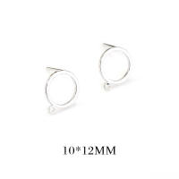Pendientes de Stud de Metal de Alta Calidad Diseño de Círculo Redondo Irregular Ovalado - details 1