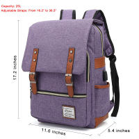 Mochila escolar adolescentes para portátil con puerto de carga USB, elegante mochila de viaje resistente al agua - details 32