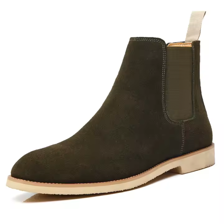 Chelsea botas de cuero genuino otoño e invierno botas de los hombres británicos - 1