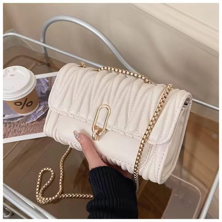Nuevo bolso plisado 2025 bolso de hombro de mensajero de las mujeres de gran capacidad nicho bolsa de cadena bolsa de las mujeres - 1