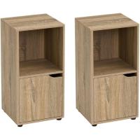 Estantería de Madera, Librería con Puerta y Compartimentos Abiertos, Mueble almacenaje, Organizador,en Color Natural de 119x29x59 cm para Estudio,Dormitorio,Salón, Oficina y Biblioteca - details 44