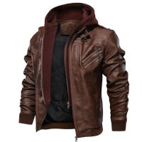 Chaqueta De Cuero Para Hombre KB Nueva Estilo Biker Moto Casual Otoño EU Tamaño SA722 Cierre De Cremallera Largo Regular - details 2