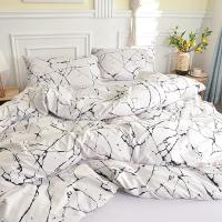Juego de ropa de cama en blanco y negro, edredón individual con funda de almohada para cama doble, sabanas, cama matrimonial, Queen/King - details 1