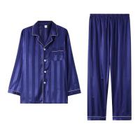 Pijama de Diseñador para Hombres Conjunto de Dormir de Seda de Hielo Delgado - details 2