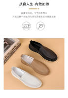 Primera capa de cuero de vaca zapatos casuales para hombres zapatos blancos transpirables para hombres zapatos - details 5