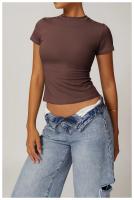 Camiseta de Yoga de Nylon Transpirable Cintura Delgada, Manga Corta, Entrenamiento en Gimnasio, Correr, Primavera/Verano Para Mujeres - details 13