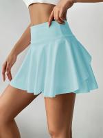 Faldas Deportivas De Un Solo Color Con Bolsillo, Faldas Activas De Golf, Running Y Tenis, Ropa Deportiva Para Mujer - details 33