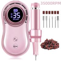 Máquina pulidora de uñas con pantalla LCD, herramienta recargable para manicura, portátil, 35000RPM - details 7