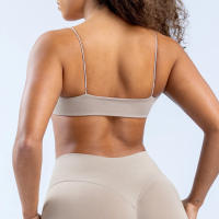 Nuevo sujetador de tiras de tacto suave sin costuras de LICRA para mujer, ropa interior deportiva transpirable elástica para Fitness, ropa interior deportiva de ocio - details 13