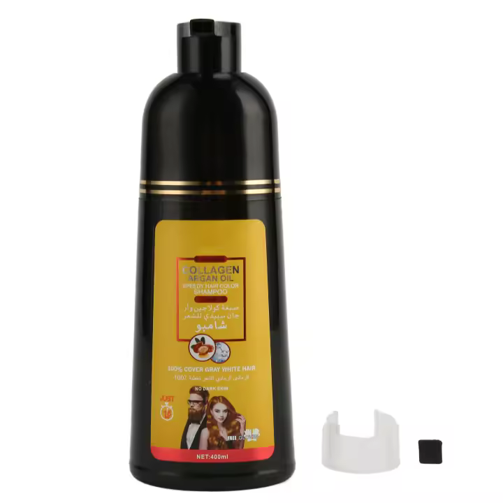Champú para teñir el cabello de larga duración, tinte rápido, nutritivo, reparador, color rubio, 400ml - 1