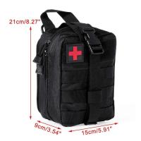 Kit de primeros auxilios táctico de emergencia para acampar al aire libre, senderismo, caza, montañismo, EDC, accesorios de caza al aire libre, riñonera - details 1