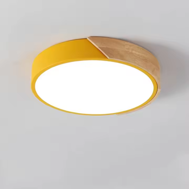 Plafones LED para interiores de madera moderna, 18W, 30cm - 1
