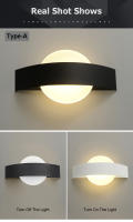 TOMAXIN Lámpara de pared LED de 24 cm lámpara de noche simple lámpara de pasillo sala de estar dormitorio tres colores - details 12