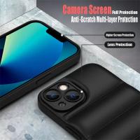 Funda de lujo para teléfono con chaqueta de plumón para iPhone 15 14 13 12 11 Pro XS Max XS XR 7 8 Plus, funda acolchada de silicona suave a prueba de golpes - details 3