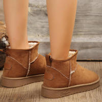 Botas de nieve de lana de oveja auténtica para hombres y mujeres, zapatos cálidos con plataforma Bo Cut, botas cortas de cuero para invierno, nuevas en 2023 - details 28