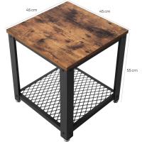 Mesa de Centro Industrial Diseñada Ideal para Televisión, Salón, Gran Estante, Patas Ajustables, Protege el Suelo, Estructura de Metal, Estable, Fácil de Montar - details 16