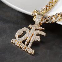Collar de cadena con colgante de letras OTF para hombres, hip hop, Miami - details 8