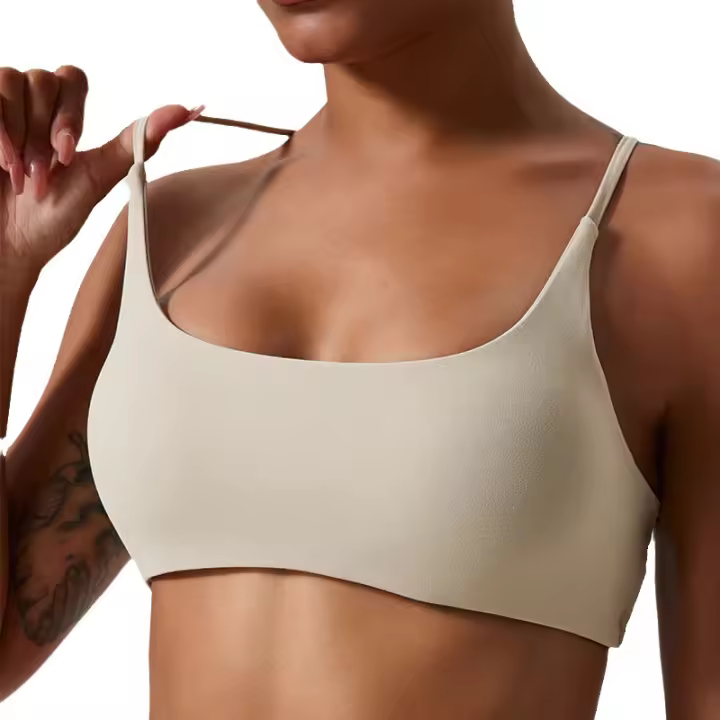 Sujetador deportivo cruzado en la espalda de tela súper suave, Top de gimnasio para mujer, ropa de Yoga de mayor calidad, sujetador para correr y Fitness, sujetador de entrenamiento para Yoga - 1