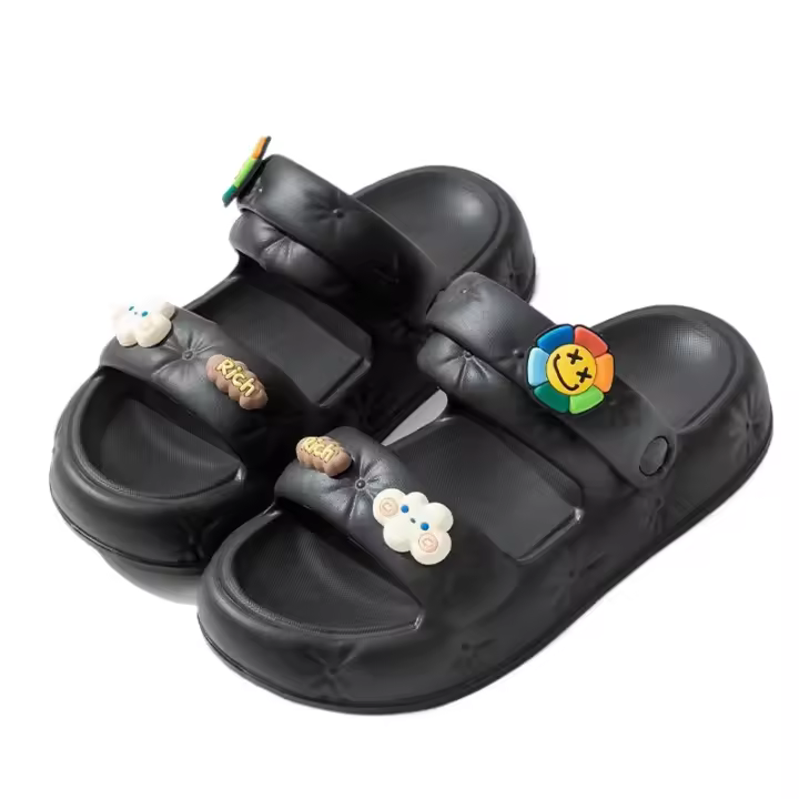 Sandalias de playa suaves y antideslizantes, pantuflas de moda para mujer con suela gruesa. - 1