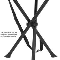 Una silla portátil con trípode y taburete plegable con una capacidad de peso de 200 kilogramos, perfecta para acampar, pescar al aire libre y - details 7