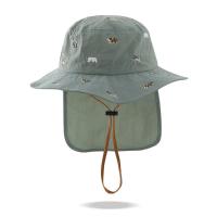 Gorro panamá Kawaii para niños, protección del cuello, bordado de dibujos animados, sombrero para el sol para bebé, protector solar, sombrero de pescador de verano de secado rápido para niñas - details 8