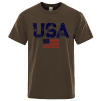Camiseta informal de algodón retro avanzada con estampado callejero de bandera americana, camiseta de hip-hop transpirable de verano - details 8