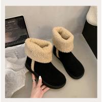 Botas de mujer de punta redonda de felpa,tacón alto,elegantes,invierno - details 36