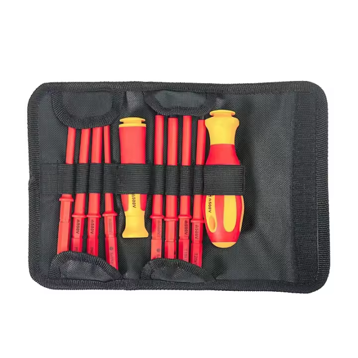 10PCS Destornillador Magnético Alta Dureza Extraíble Ciruela Hoja Destornillador Electricista Profesional Set - 1