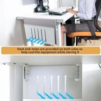 Bandeja para ordenador portátil sin taladro debajo del escritorio, lados de mesa ajustables para ahorrar espacio, soporte para ordenador portátil, carga, refrigeración, acceso rápido - details 8