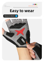 Guantes cortos antideslizantes para bicicleta, manoplas de Gel sin dedos con tira reflectante, deportes de verano, ciclismo - details 8