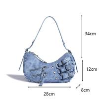 Bolso de hombro Retro para mujer, bolso Vintage de cuero PU con correa ajustable para axilas, bolso de diseñador estético, bolso Shopper - details 19