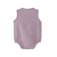 Mono de lino y algodón para bebé recién nacido, pelele sin mangas, suave, agradable para la piel, cómodo y fino, Verano, 100% - details 8