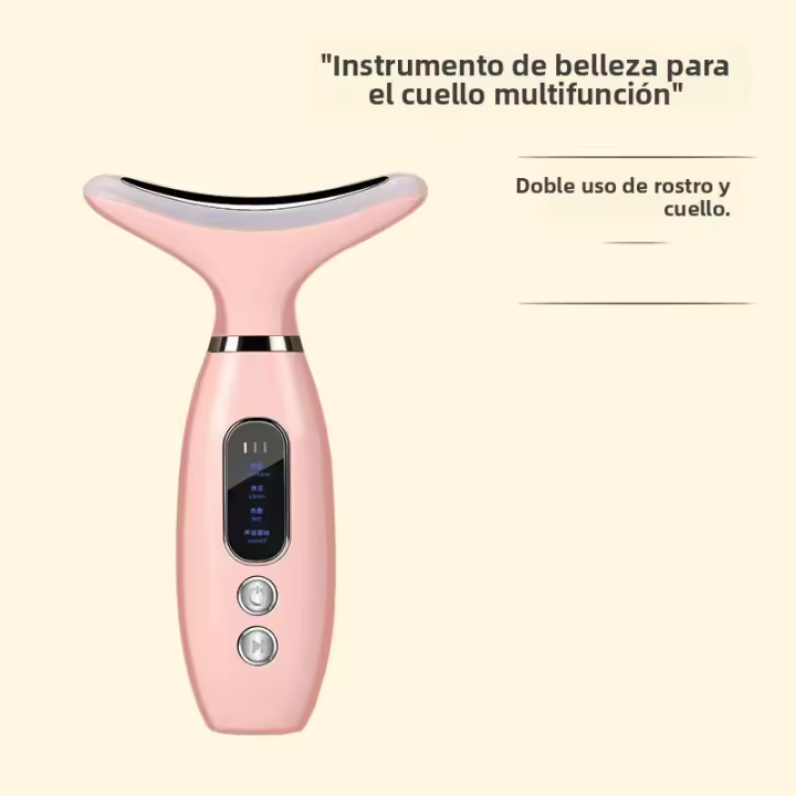 Tratamiento del equipo de belleza del cuello Masajeador facial doméstico para eliminar las líneas del cuello Pequeña plancha Facial introductor Gran promoción - 1