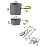 Cocina Portátil para Acampar al Aire Libre Mini Estufa de Gas con Set de Cubiertos Plegables Incluye Cuchara Tenedor Cuchillo para Picnics y Senderismo - details 0