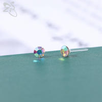 ZS-pendientes redondos de colores para hombre y mujer, aretes de resina antialérgicos, CZ, lote de 3/4/5/6MM, 10-20 pares - details 4