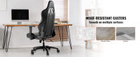 SucceBuy Base de repuesto para silla de oficina, 28", capacidad de carga estática de 2500 libras, con 5 ruedas y patas reforzadas, negro - details 3