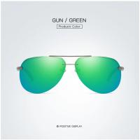 Gafas de sol polarizadas para hombre, gafas de sol de diseño de marca para hombre, gafas de sol con lentes de espejo de pierna de aluminio para hombre/mujer - details 10