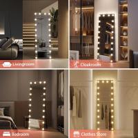 153x50cm Espejo de pie Grande, Espejo de Cuerpo Entero Pared Rectangular, Espejo Cuerpo Entero Pared LED, Espejo Pared vestidor, Dormitorio, Negro - details 21