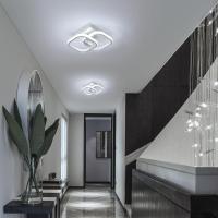 Goeco Luz de Iluminación Interior Moderna de 30W LED Acrílico Cuadrado, Luz Blanca Fría, Montaje Semi-Flush, Brillo de 3300LM, Material de Aluminio - details 2