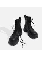 Botas Martin para mujer 2025, nuevas botas individuales con suela gruesa que realzan la altura, botas ajustadas de estilo británico, botas cortas con cordones - details 5