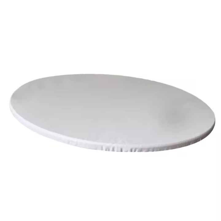 Mantel redondo antideslizante impermeable, cubierta de mesa, 120cm, blanco - 1