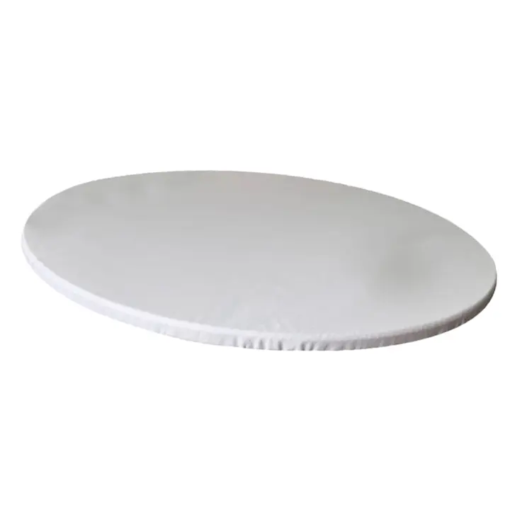 Mantel redondo antideslizante impermeable, cubierta de mesa, 120cm, blanco - 1