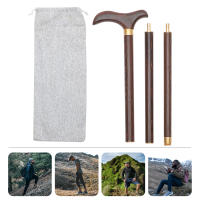 Bastón de madera para ancianos, muletas de tres secciones, bastón de Montañismo antiguo, bastón para ancianos al aire libre, regalos - details 3